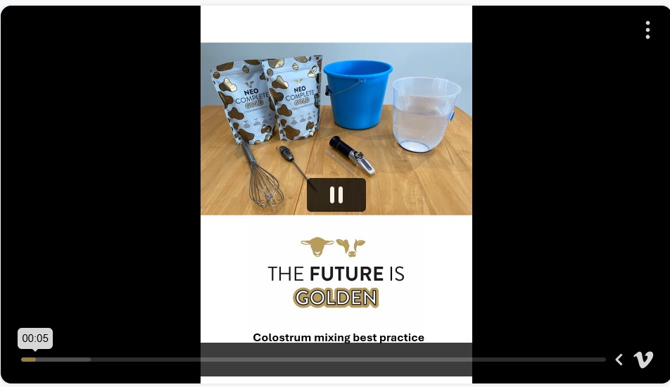 Watch our colostrum mixing video